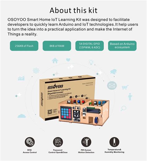 OSOYOO Smart Home IoT Learning Kit For Arduino Mega2560 Osoyoo Com