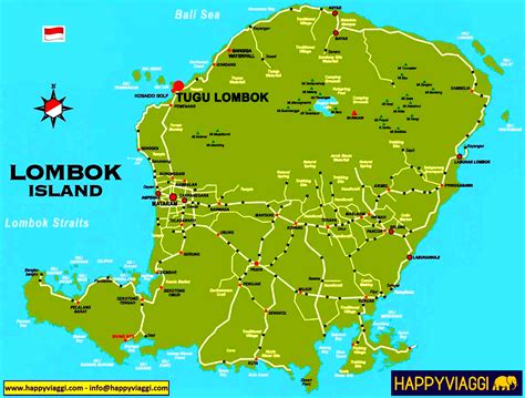 Isola Di Lombok Mappa Turistica E Carta Geografica