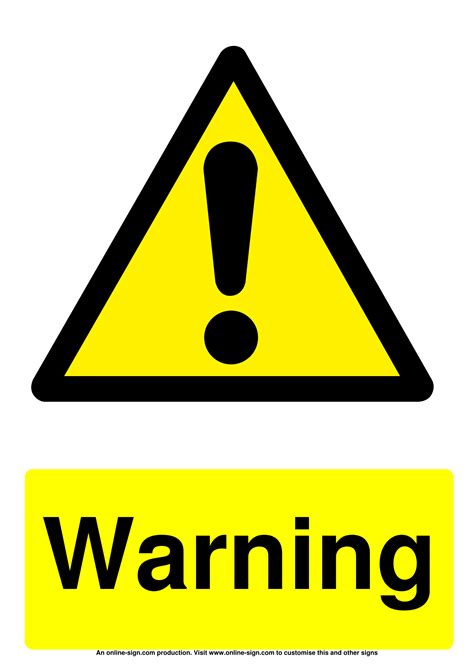 Warning Signs Poster Template