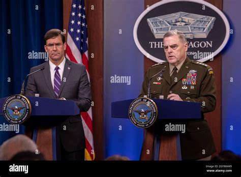 Defense Secretary Mark T Esper And Chairman Of The Joint Chiefs Of