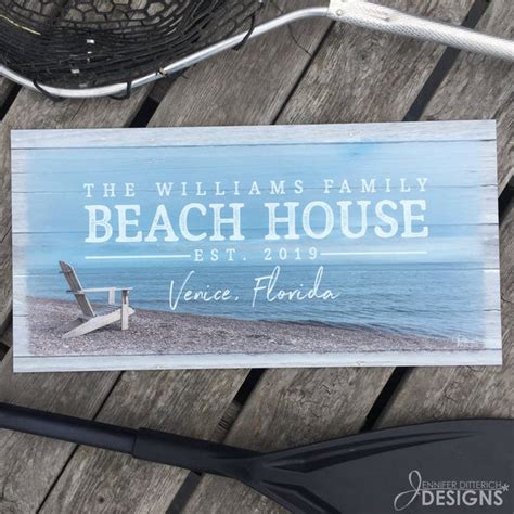 Outdoor Beach House Sign Jennifer Ditterich Designs