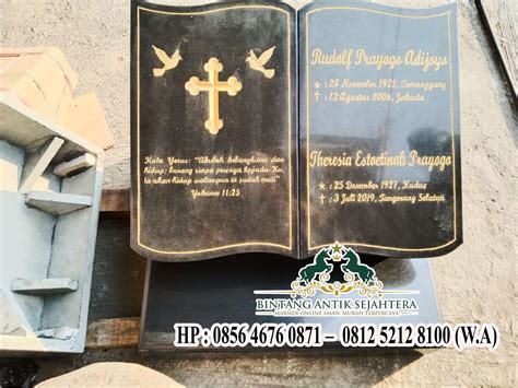 Nisan Batu Alam, Model Nisan Buku Granit Kristen