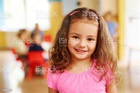 Portrait Of Smiling Preschool Girl Stock Photo Download Image Now