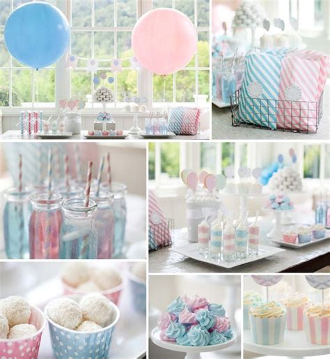 Pink And Blue Decor Baby Pink Baby Blue Party Supplies Set For Kids