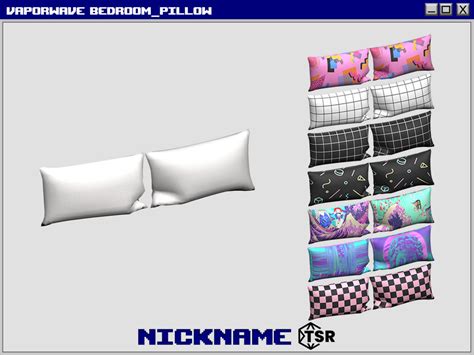 The Sims Resource Vaporwave Bedroom Pillow