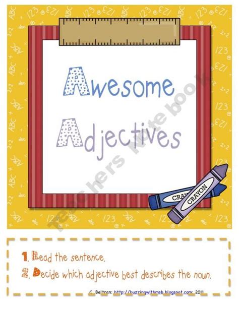 Awesome Adjectives See Itteach Itdo It Pinterest Shops