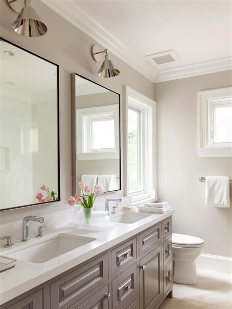 Transitional Guest Bath With Double Vanity Bathroom Colors Grey