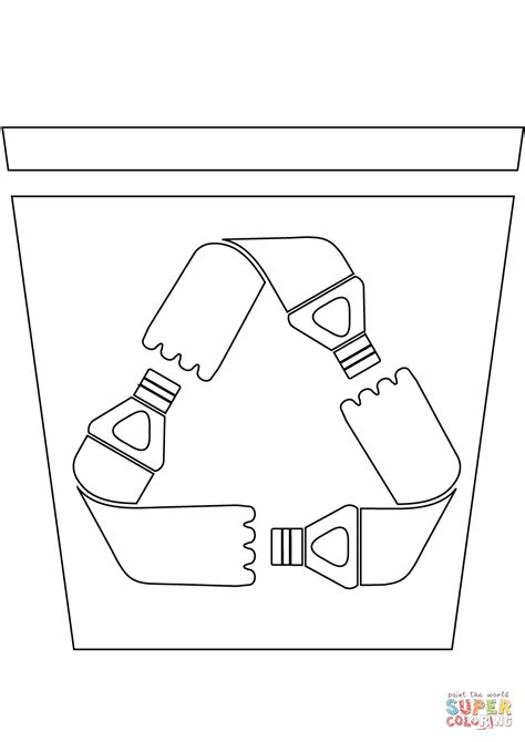Coloring pages amusing recycle sign printable recycle here sign. Pet Recycling Bin coloring page | Free Printable Coloring ...