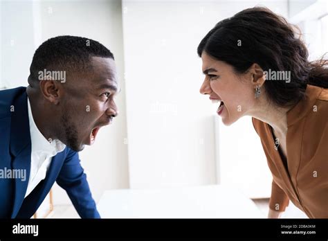 Angry Business People Shouting At Each Other Stock Photo Alamy