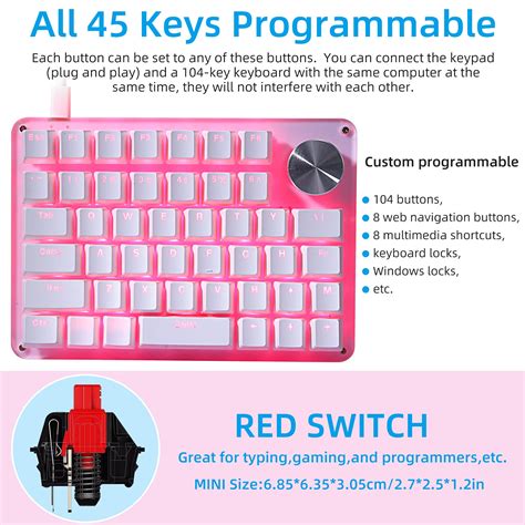 Buy Koolertron One Handed Mechanical Gaming Keyboard Programmable