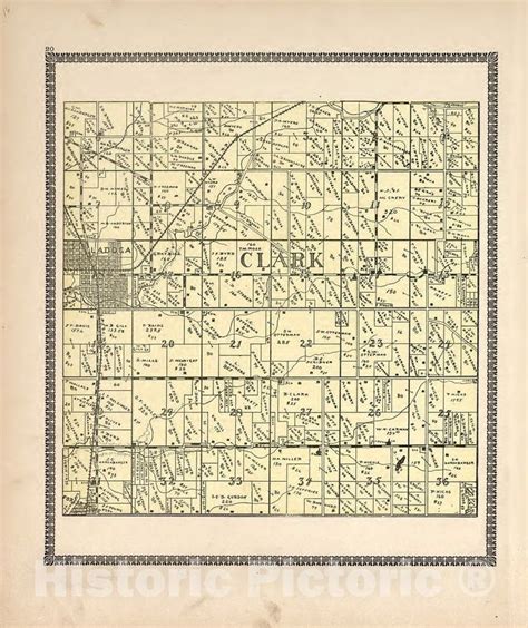 Historic 1898 Map The Revised Montgomery County Atlas Clark