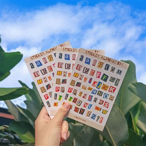 Jual Sticker Alphabeth Huruf Deco Sticker Aesthetic Shopee Indonesia
