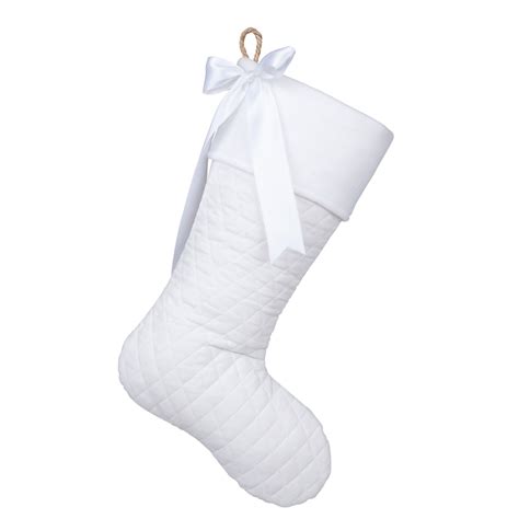 All White Christmas Stocking Style B White Christmas Stockings Christmas Stockings White