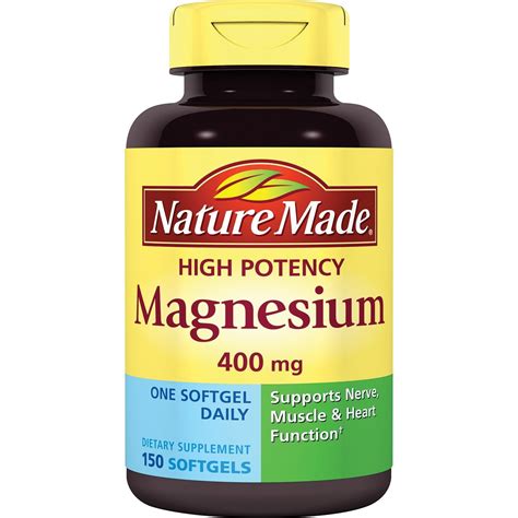Nature Made Magnesium 400 Mg Extra Strength Softgels 1500 Ct