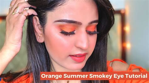 Orange Summer Smokey Eye Makeup Tutorial Easy Orange Smokey Eyes