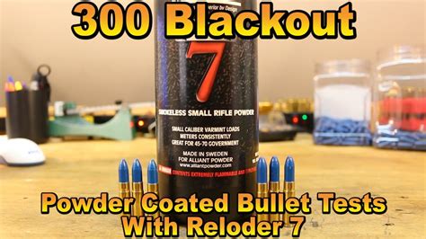 300 Blk Powder Coated Bullets With Reloder 7 Youtube