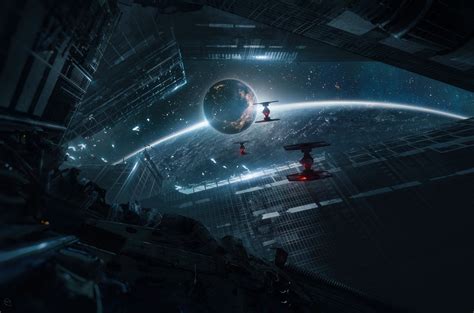 Download Space Planet Tie Fighter Spaceship Sci Fi Star Wars Hd Wallpaper
