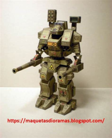 Maquetas Y Dioramas De Papel Gratis Robot Battletech Vhm 6r Papercraft