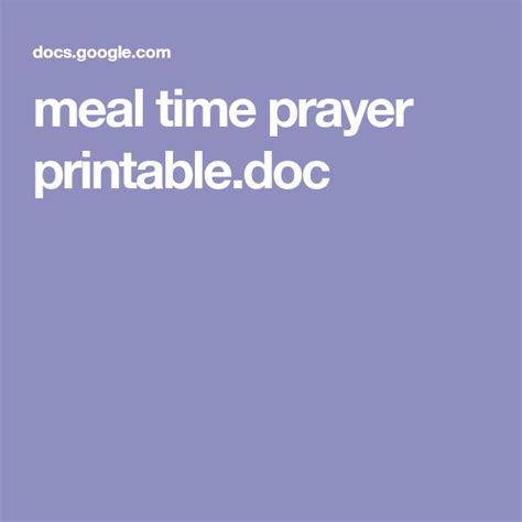 Dear heavenly father, we offer you gratitude for the ability to gather for this easter dinner prayer. meal time prayer printable.doc | Meal time, Prayers before meals, Prayers