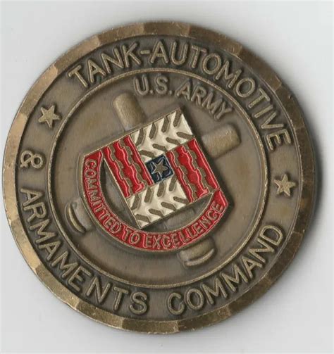 Us Army Tank Automotive Armaments Command Challenge Coin 15dia Gb5