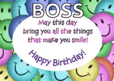 Sweet Greeting Happy Birthday Boss Card 