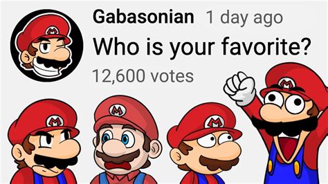 Who Is Your Favorite Mario Youtube