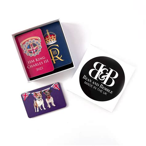 King Charles Coronation Souvenir Fridge Magnets By Bean And Bemble