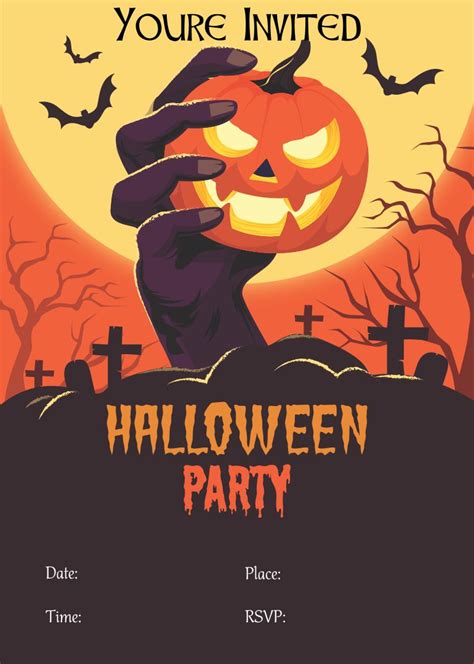 Halloween Party Invitation Template Free