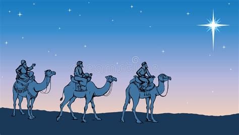 The first noel the angel did say was to certain poor shepherds in fields as they lay; Three Wise Kings Following Star Of Bethlehem. Vector ...