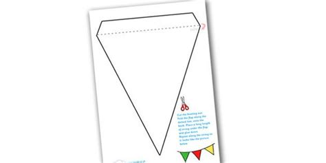 Blank Bunting Template Bunting Template Class Displays Paper Bunting