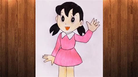 How To Draw Shizuka From Doraemon Step By Step Drawing Tutorial Art