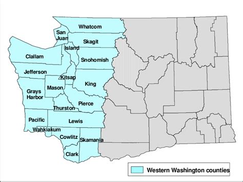 Counties Of Western Washington Download Scientific Diagram