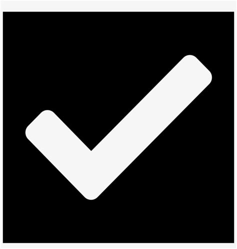 White Check Mark Icon Png Download Black And White Png Image