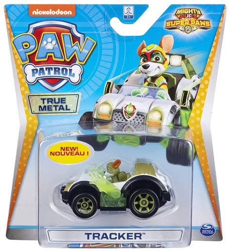 Paw Patrol Mighty Pups Super Paws True Metal Tracker Diecast Car Mighty