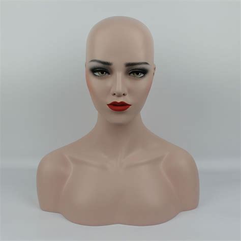 new arrival plus size fiberglass realistic female mannequin heads manikin dummy head bust wigs