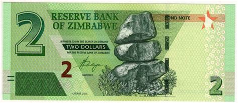 Zimbabué 2 Dollars 2016 Worldnumis
