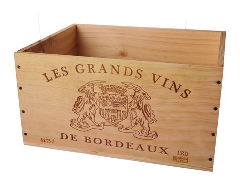 achat caisse bois 6x75cl estampillé grands vins de bordeaux odyssee vins