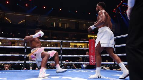 Anthony Joshua Vs Francis Ngannou Results Highlights As Aj Obliterates