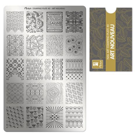 Plaque Stamping Moyra N° 40 - ART NOUVEAU - stamping Moyra ...