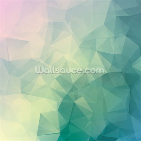 Triangular Pastels Wallpaper Mural Wallsauce Us