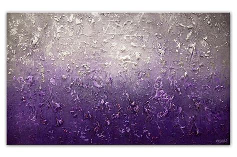 Painting For Sale Modern Textured Purple Gray Abstract