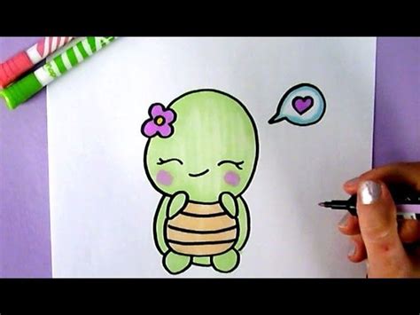 How To Draw A Sweet And Cute Turtle Easy Cute Drawing Of