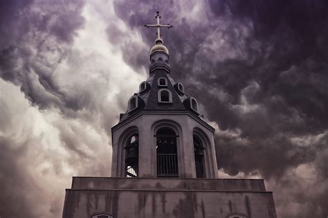 Royalty Free Photo Landscape Photography Of Church Under Cloudy Sky