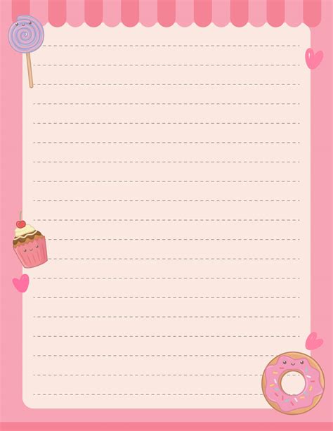 Free Cute Printable Notebook Paper For Instance You Can Make A