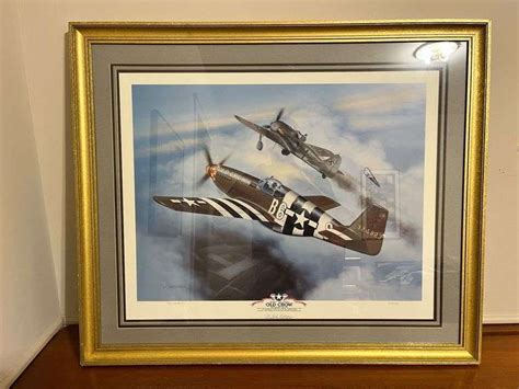 Old Crow By Jerry Crandall Signed By Pilot Col Clarence E “bud