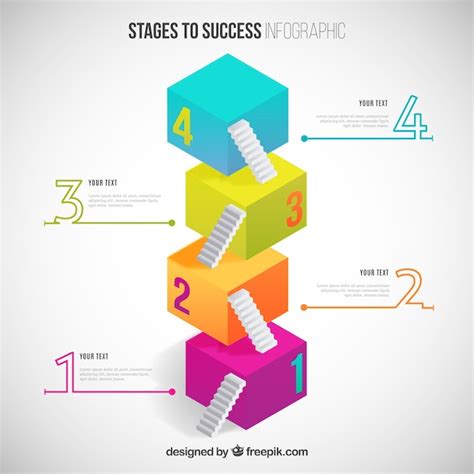 Stages To Success Infographic Vector Free Download