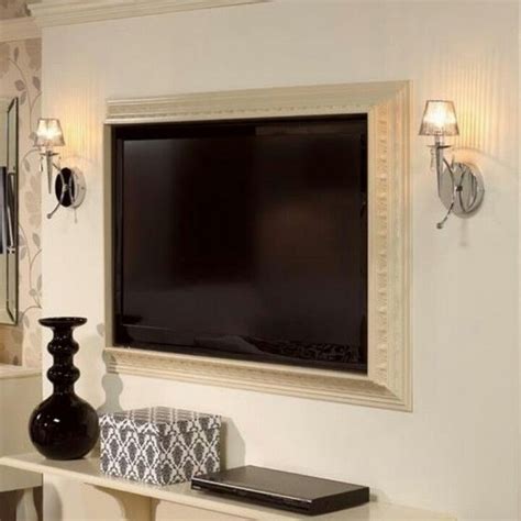 Tv Frame Ideas Frame Your Tv And Blend It In The Home Interior