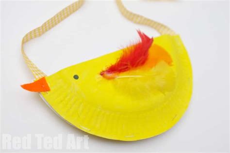 Easy Paper Chick Craft Chick Easter Decoration For Kids Red Ted Art