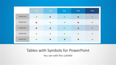 Powerpoint Template Free Table