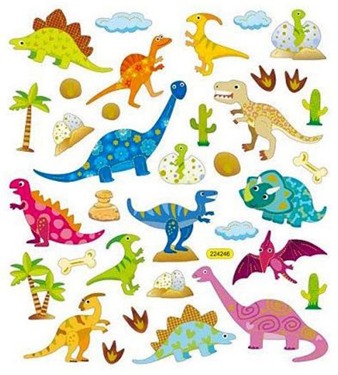 Dino Stickers Patterned Dinos Sticker Dinosaurs Sticker Etsy